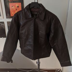Banana Republic Men's Brown Leather Jacket XS